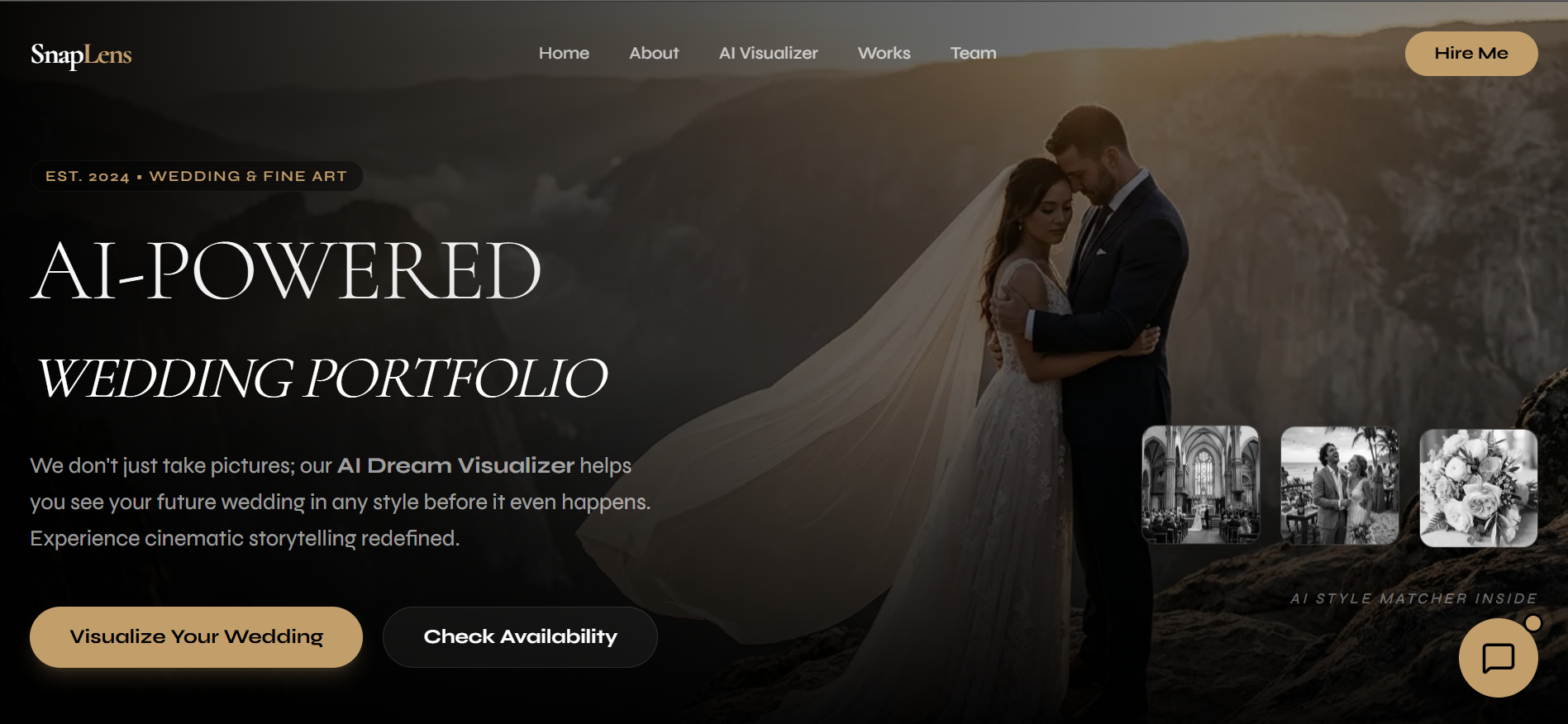 SnapLens AI – AI-Powered Wedding Photography Portfolio